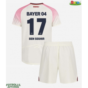 Bayer Leverkusen Eliesse Ben Seghir #17 Bortaställ Barn 2025-26 Kortärmad (+ Korta byxor)